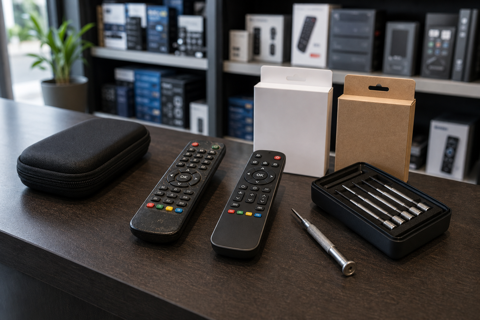 Pilot do telewizora przygotowany do porównania oznaczeń