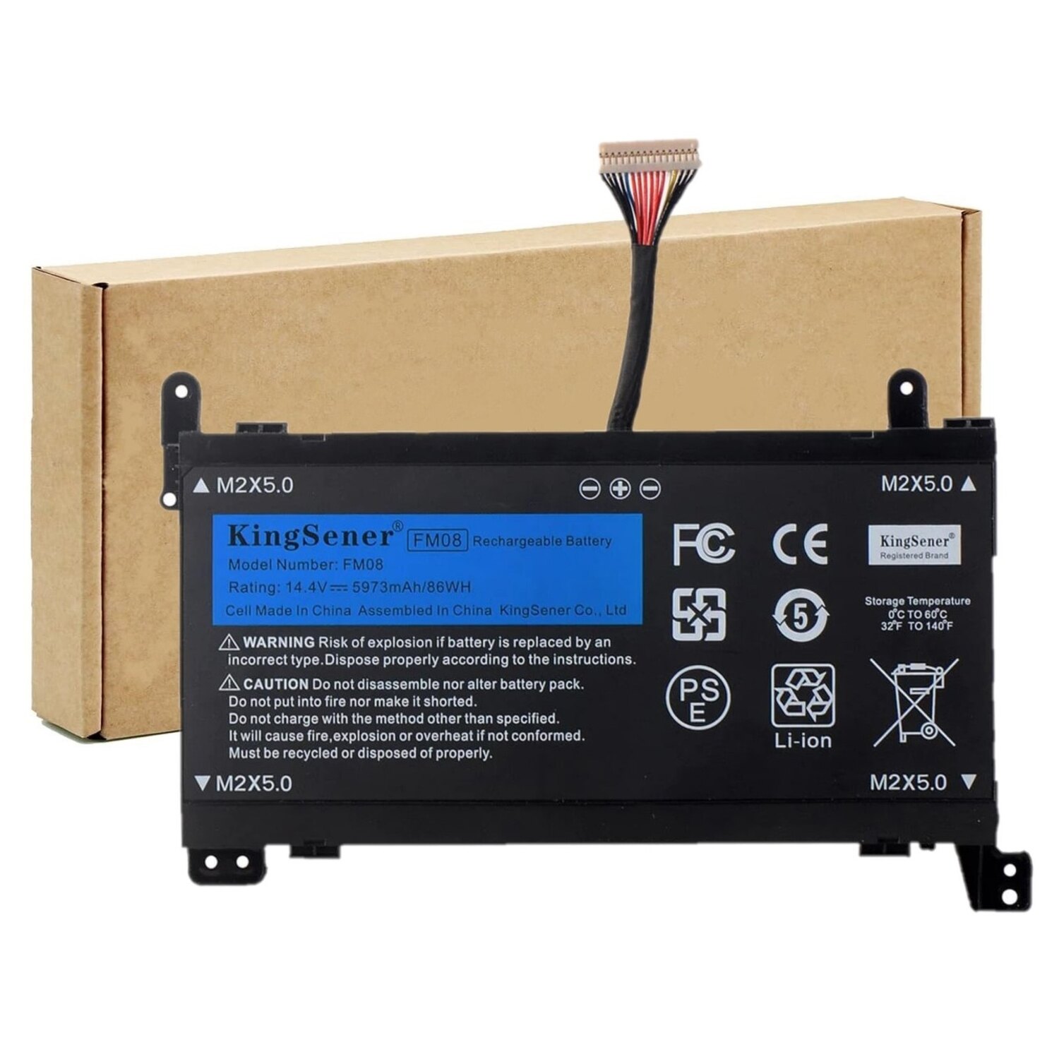 Sprawna bateria do laptopa HP FM08 z wielożyłowym złączem