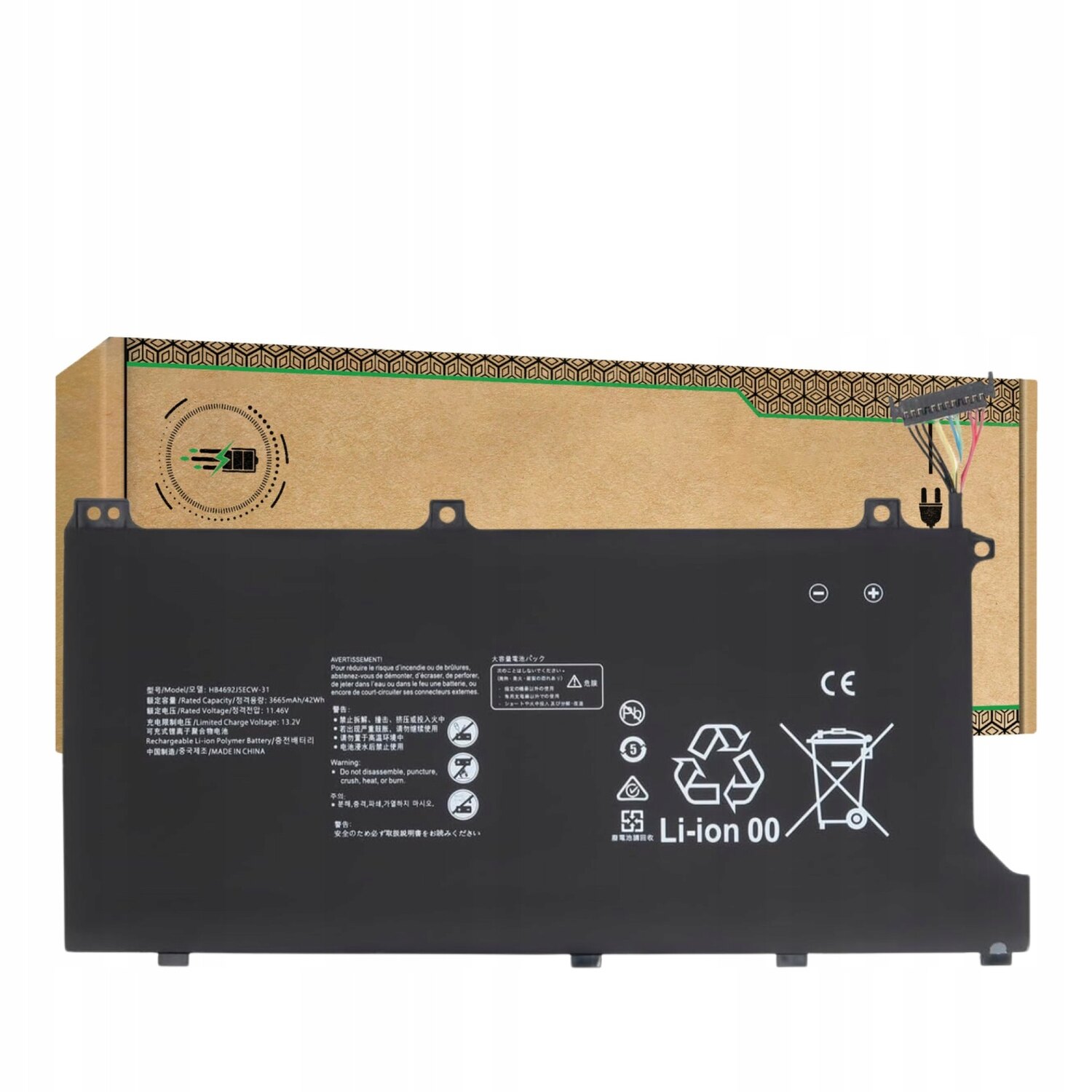 Sprawna bateria do laptopa Lenovo L17C4PB0 z przewodem i mocowaniami
