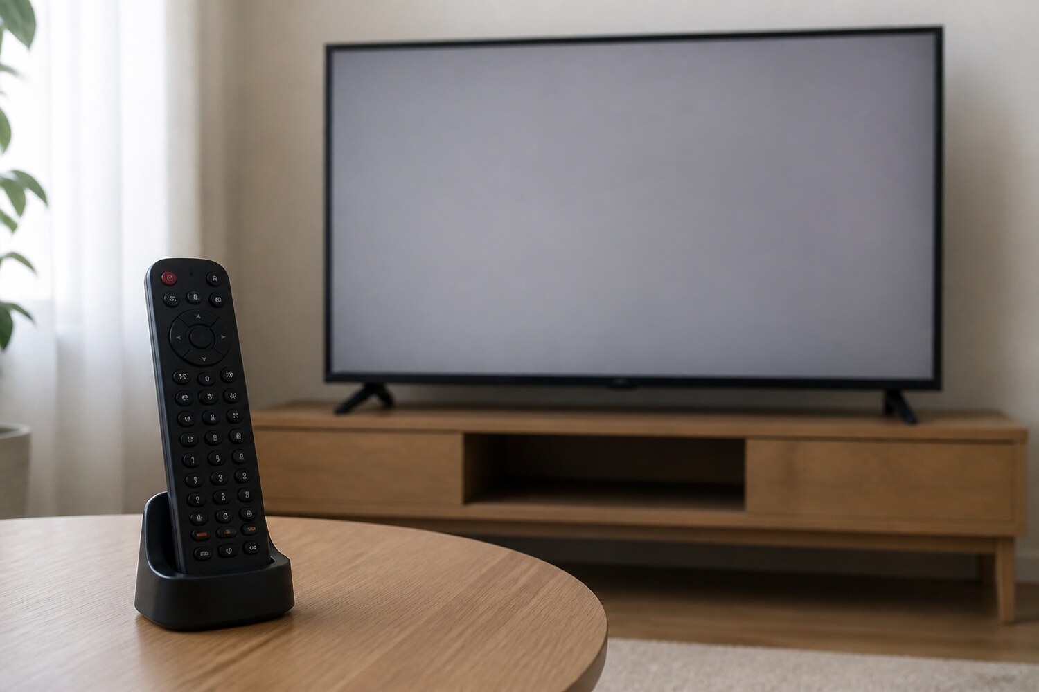 Test podstawowych funkcji pilota uniwersalnego przy telewizorze