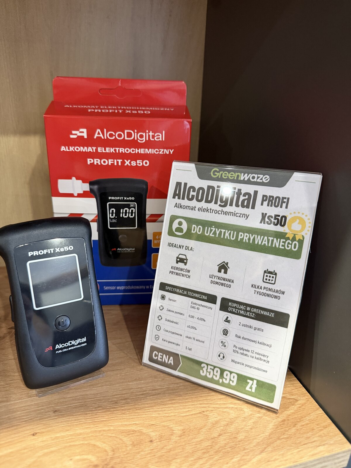 Alkomat AlcoDigital Profit Xs50 z opisem w punkcie Greenwaze