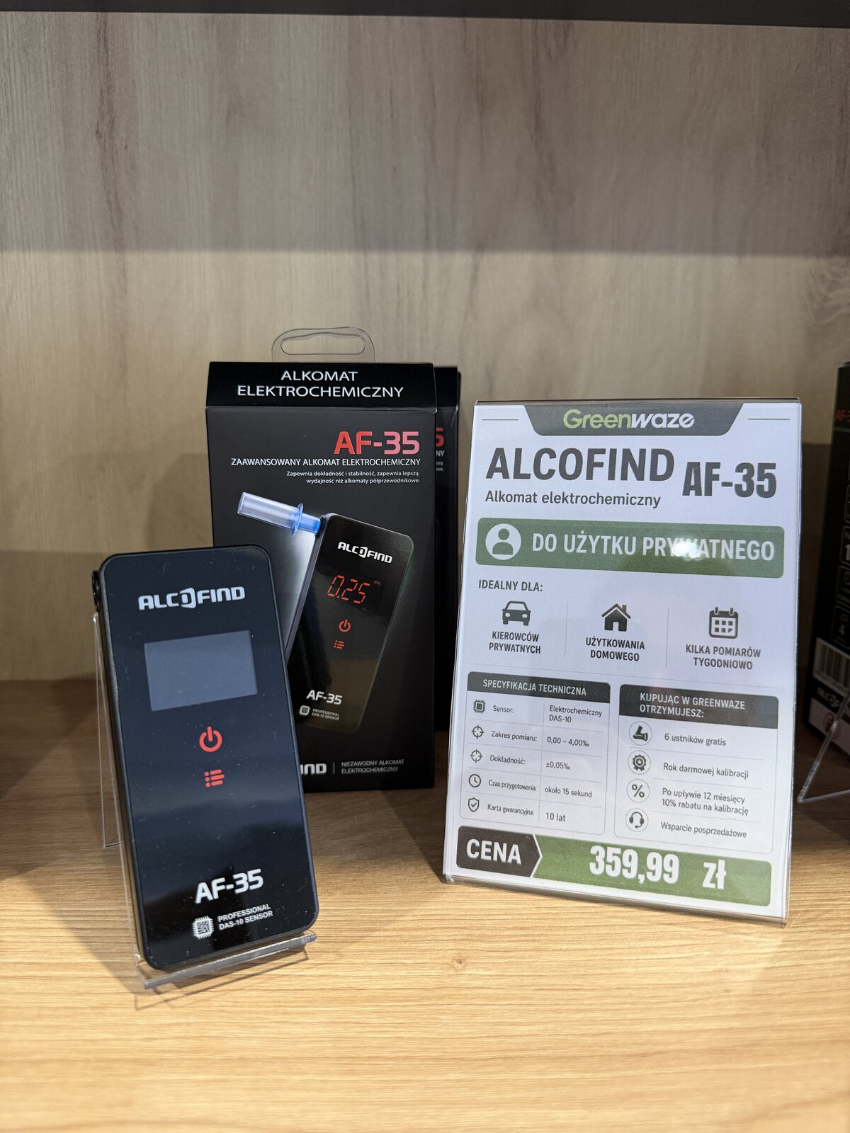 Alkomat AlcoFind AF-35 w punkcie Greenwaze