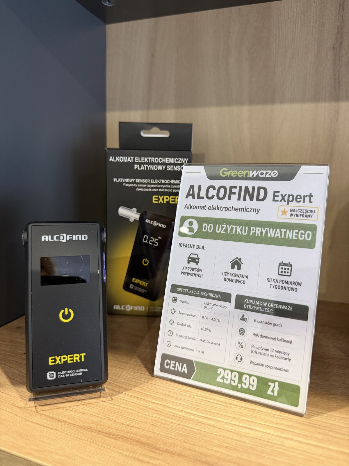 Alkomat AlcoFind Expert na ekspozycji Greenwaze